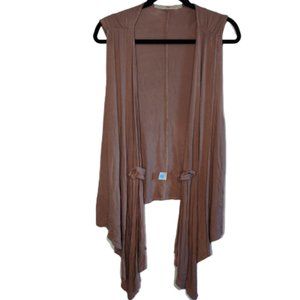 Gibson Boho High Low Dusty Brown Hippie Vest Duster